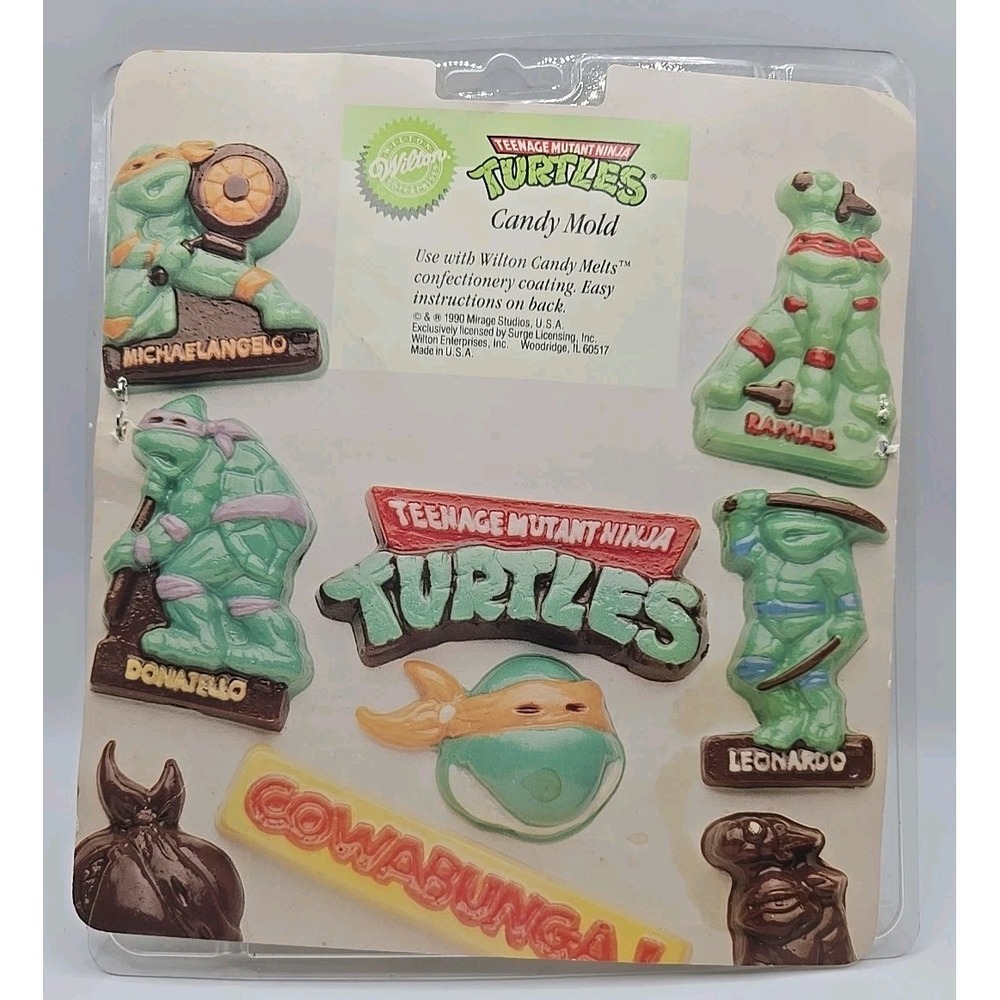 Vintage 1990 TEENAGE MUTANT NINJA TURTLES Wilton Candy Chocolate Wax Melts Mold